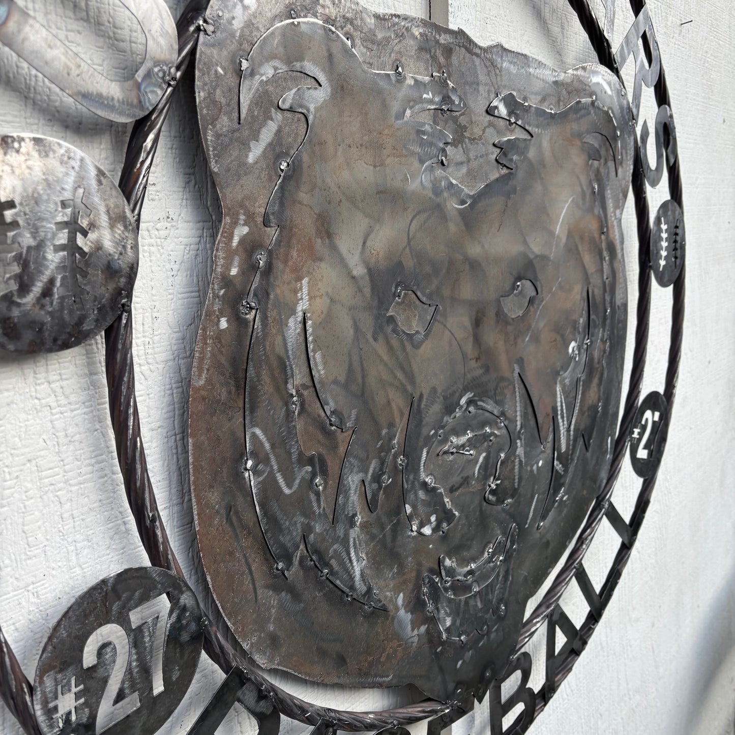 UNC BEARS CUSTOM RAW METAL NO PAINT VINTAGE CRAFT SIGN TEAM HANDMADE TO ORDER