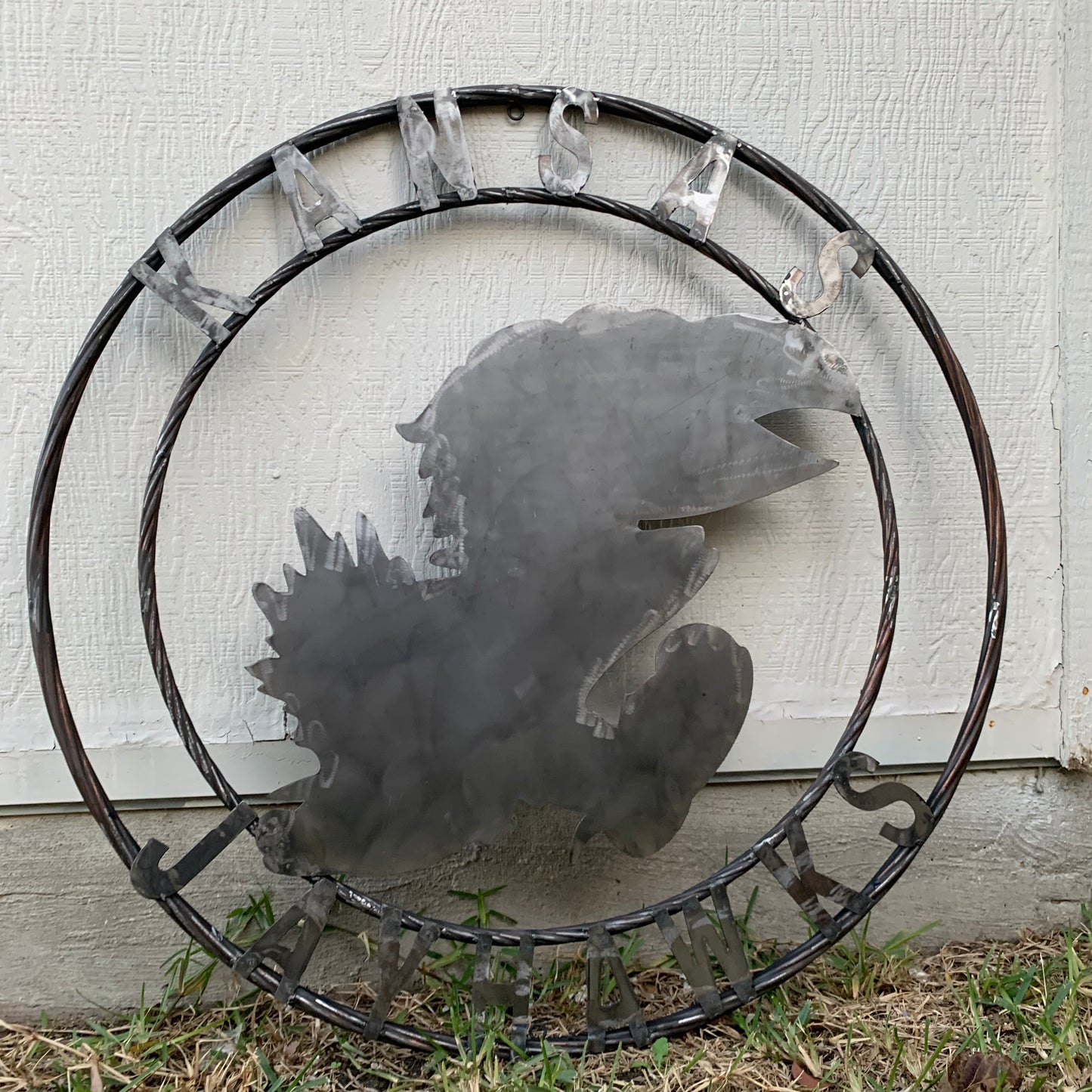 KANSAS JAYHAWKS RAW CUSTOM METAL VINTAGE CRAFT SIGN UNPAINTED TEAM HANDMADE