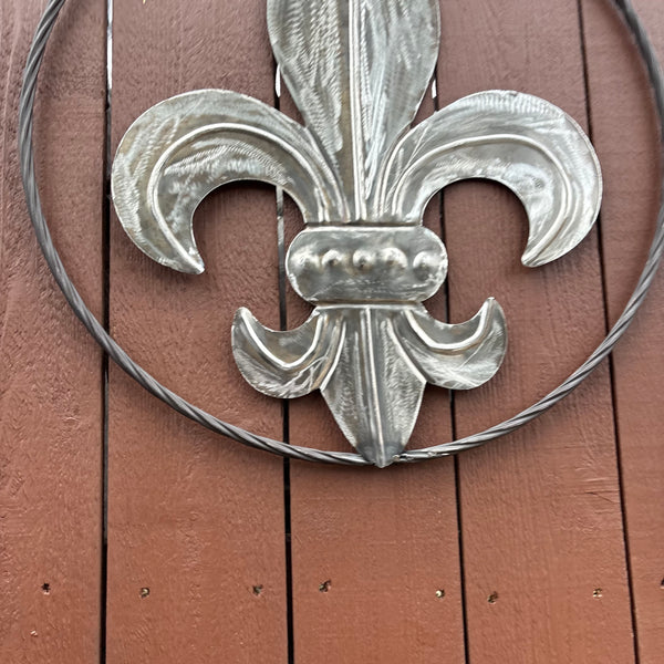 FLEUR DE LIS  CUSTOM RAW METAL METAL UNPAINTED WALL ART SIGN WESTERN HOME DECOR HANDMADE NEW 12",18",24",32"