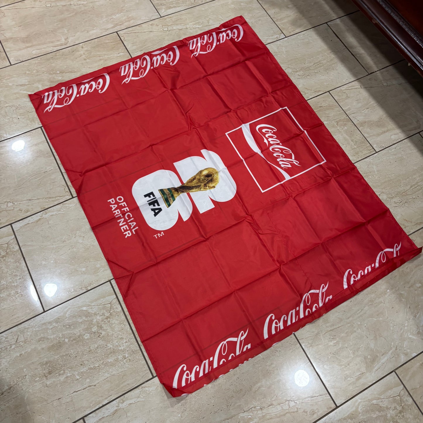 FIFA WORLD CUP 2026 COCACOLA FLAG 3ft x 4ft GENUINE LICENSES WESTEEN HOME DECOR  #EH13731