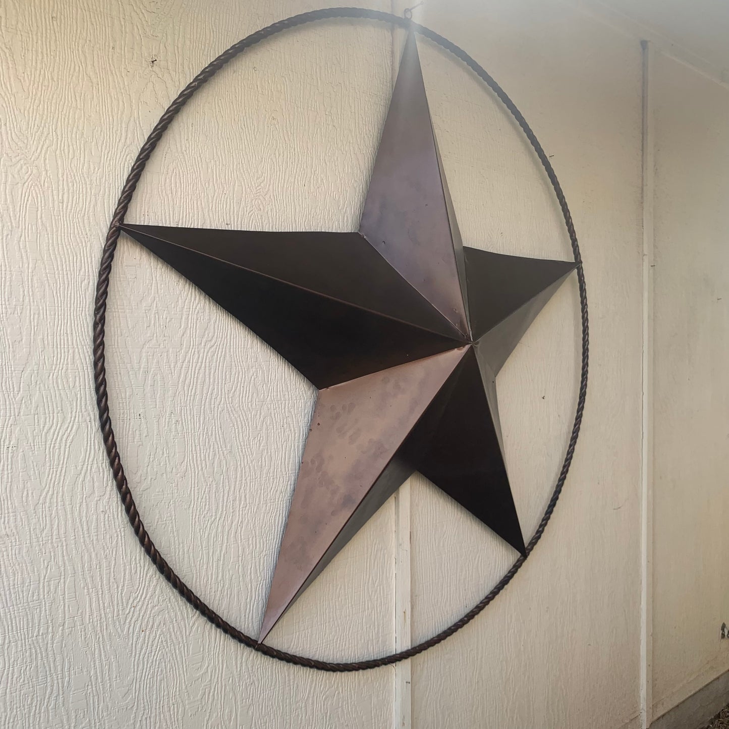 LONE STAR 60" BARN STAR METAL RUSTIC  BRONZE VINTAGE COPPER WALL ART WESTERN HOME DECOR HANDMADE NEW EH10524