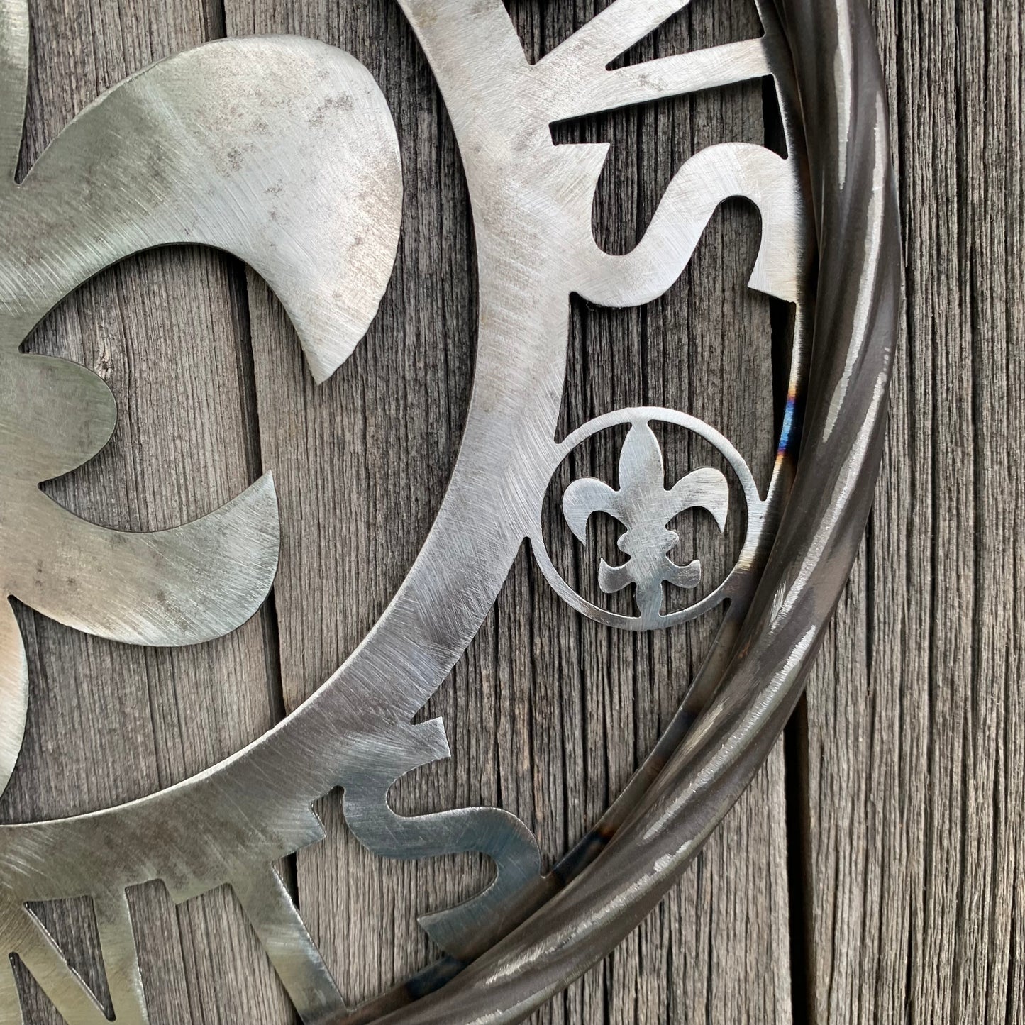 NEW ORLEANS SAINTS CUSTOM RAW METAL CRAFT SIGN WALL ART WESTERN HOME DECOR LASERCUT ART HANDMADE 12",18",24