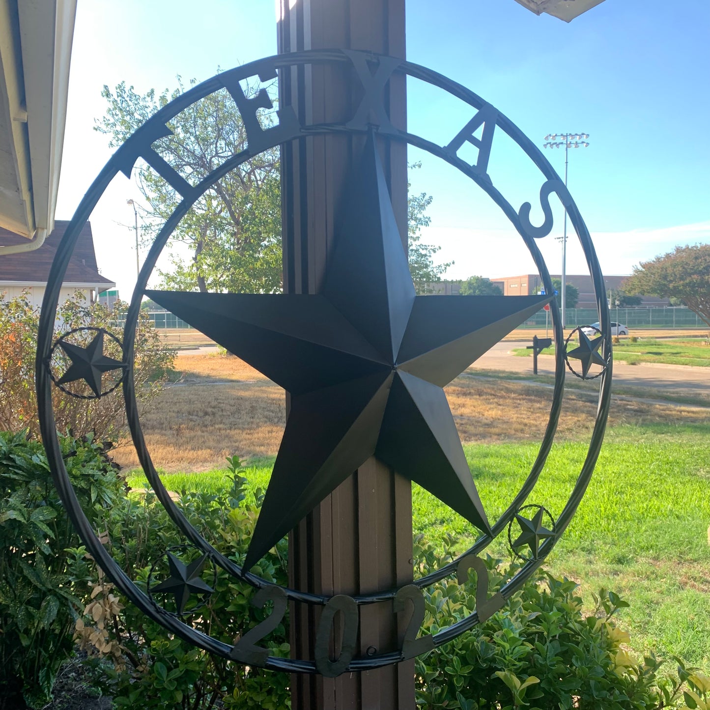 TEXAS 2022 STYLE CUSTOM NAME STAR BARN METAL LONE STAR 3d TWISTED ROPE RING WESTERN HOME DECOR RUSTIC  BLACK HANDMADE 24",32",34",36",40",42",44",46",50"