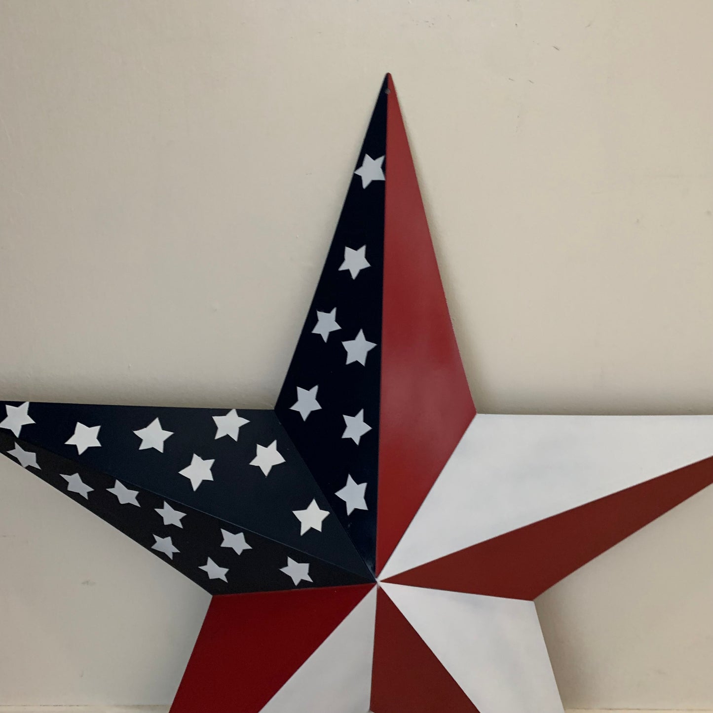 USA FLAG STAR STYLE# 5 RED WHITE & BLUE AMERICANA METAL BARN STAR WALL ART HANDMADE TO ORDER NEW #EH13380