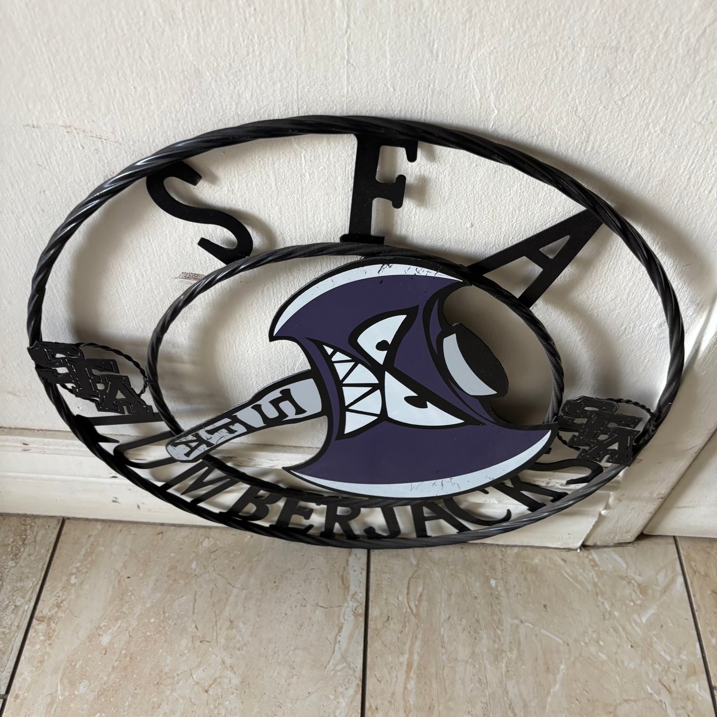SFA LUMBERJACKS CUSTOM METAL VINTAGE CRAFT SIGN WALL ART TEAM SIGN HANDMADE