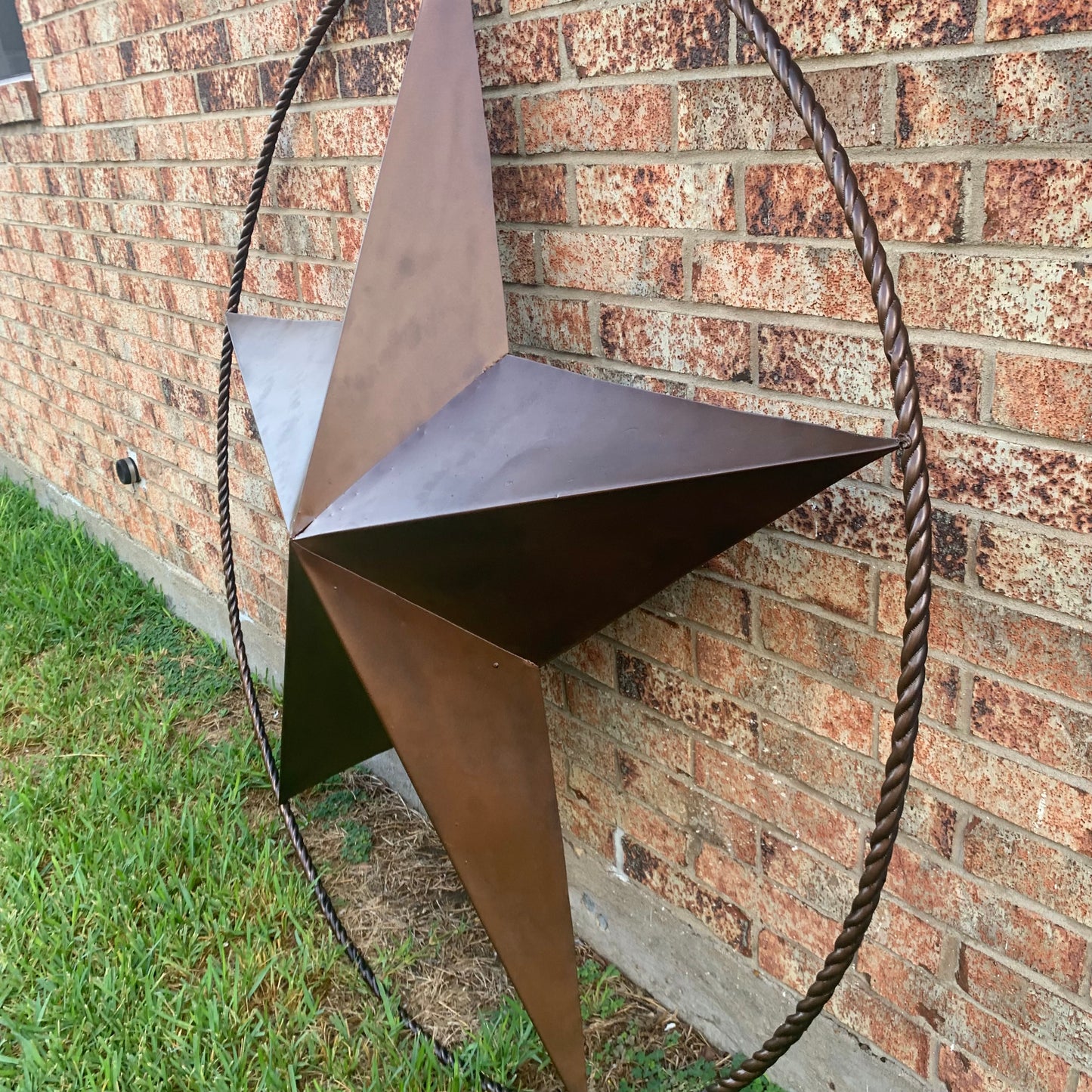 LONE STAR 60" BARN STAR METAL RUSTIC  BRONZE VINTAGE COPPER WALL ART WESTERN HOME DECOR HANDMADE NEW EH10524