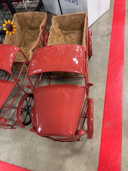 32" RED TRUCK PLANTER PICKUP TRUCK METAL ART VINTAGE GARDEN ART WESTERN HOME DECOR HANDMADE NEW #EH13010