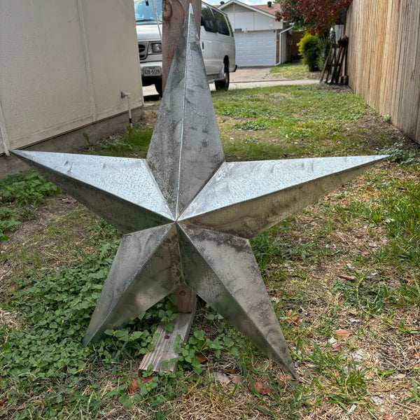 UNFINISHED GALVANIZED BARN STAR 3" TO 120" METAL WALL ART WESTERN HOME  DECOR HANDMADE #EH10418