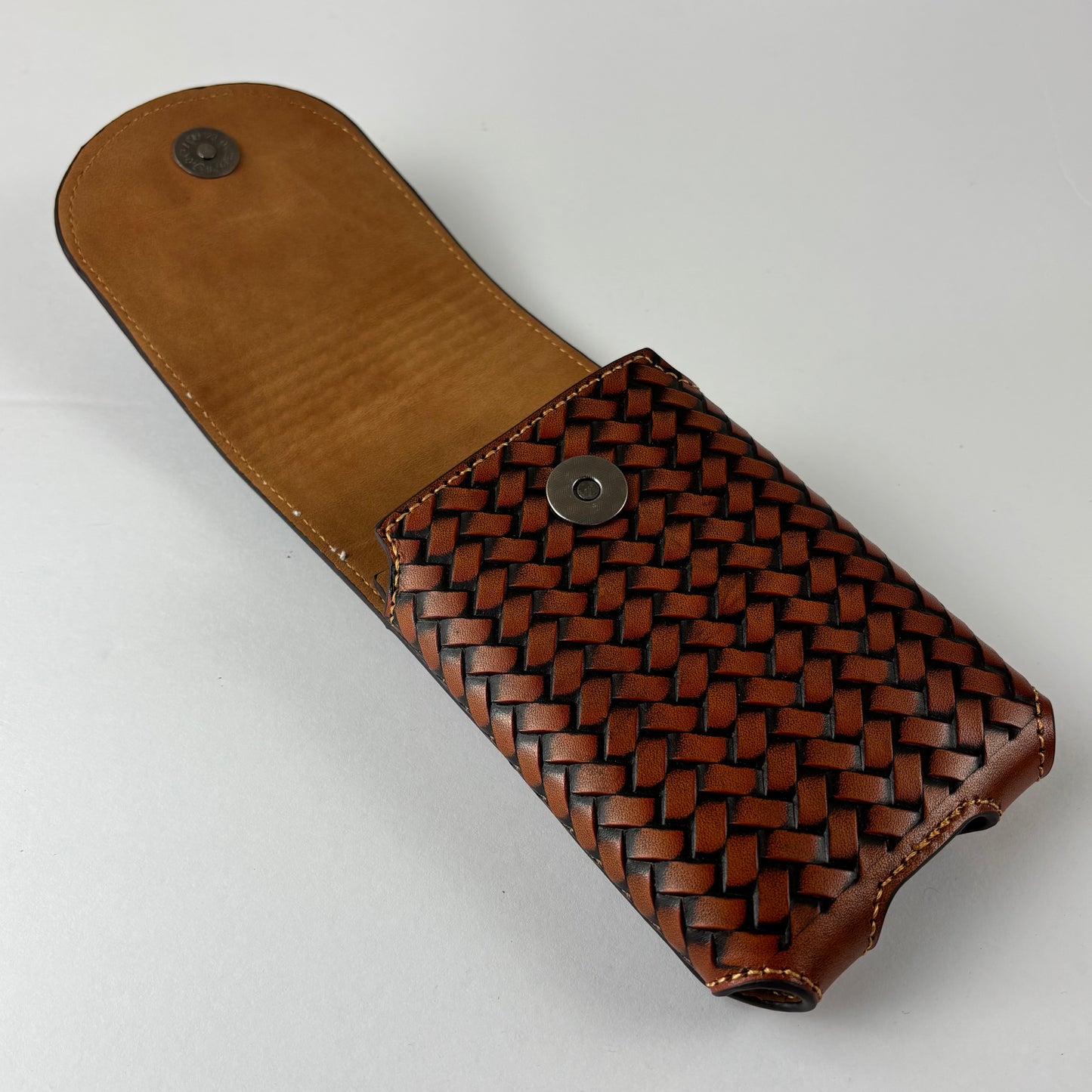 7" LONE STAR LEATHER HOLSTER TAN BROWN STAR POUCH EXTRA LARGE  BELT LOOP CELL PHONE CASE UNIVERSAL OVERSIZE #EH12702