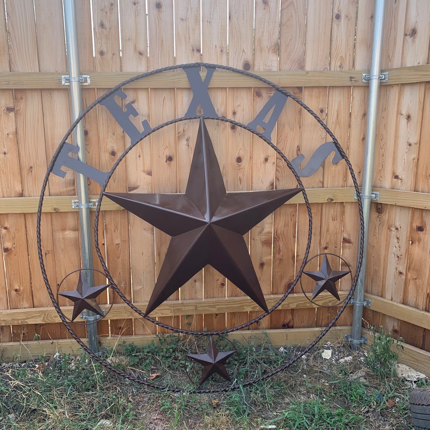 6 FOOT TEXAS LONE STAR GIANT LARGE OVERSIZE BARN STAR METAL RUSTIC BRONZE COPPER WALL ART WESTERN HOME DECOR HANDMADE NEW EH10523