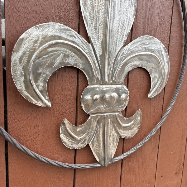 FLEUR DE LIS  CUSTOM RAW METAL METAL UNPAINTED WALL ART SIGN WESTERN HOME DECOR HANDMADE NEW 12",18",24",32"