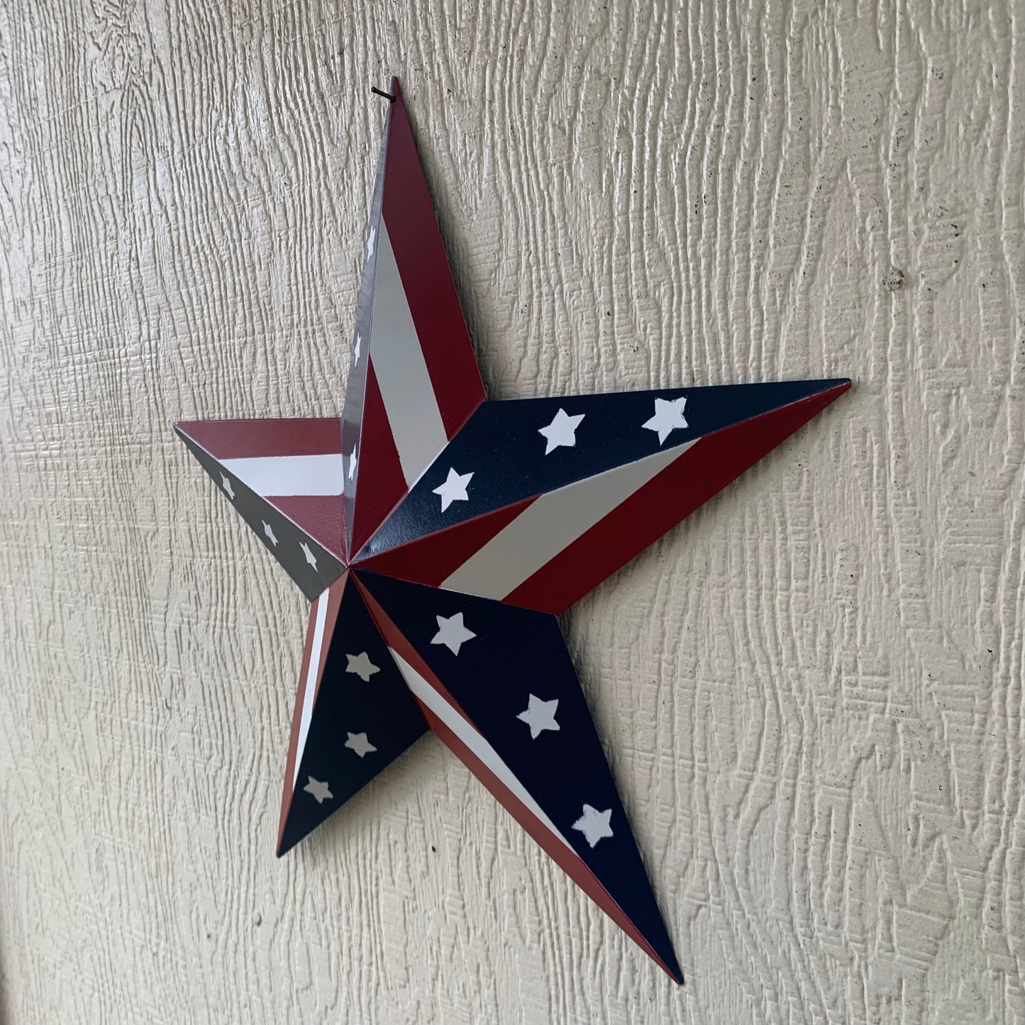 USA BARN STAR AMERICAN FLAG STAR RED WHITE & BLUE METAL STAR HANDMADE NEW 12",24",30" #EH11753