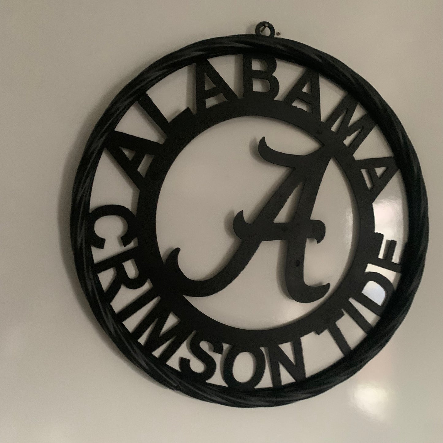 ALABAMA CRIMSON TIDE CUSTOM ALL BLACK METAL VINTAGE SIGN TEAM HANDMADE