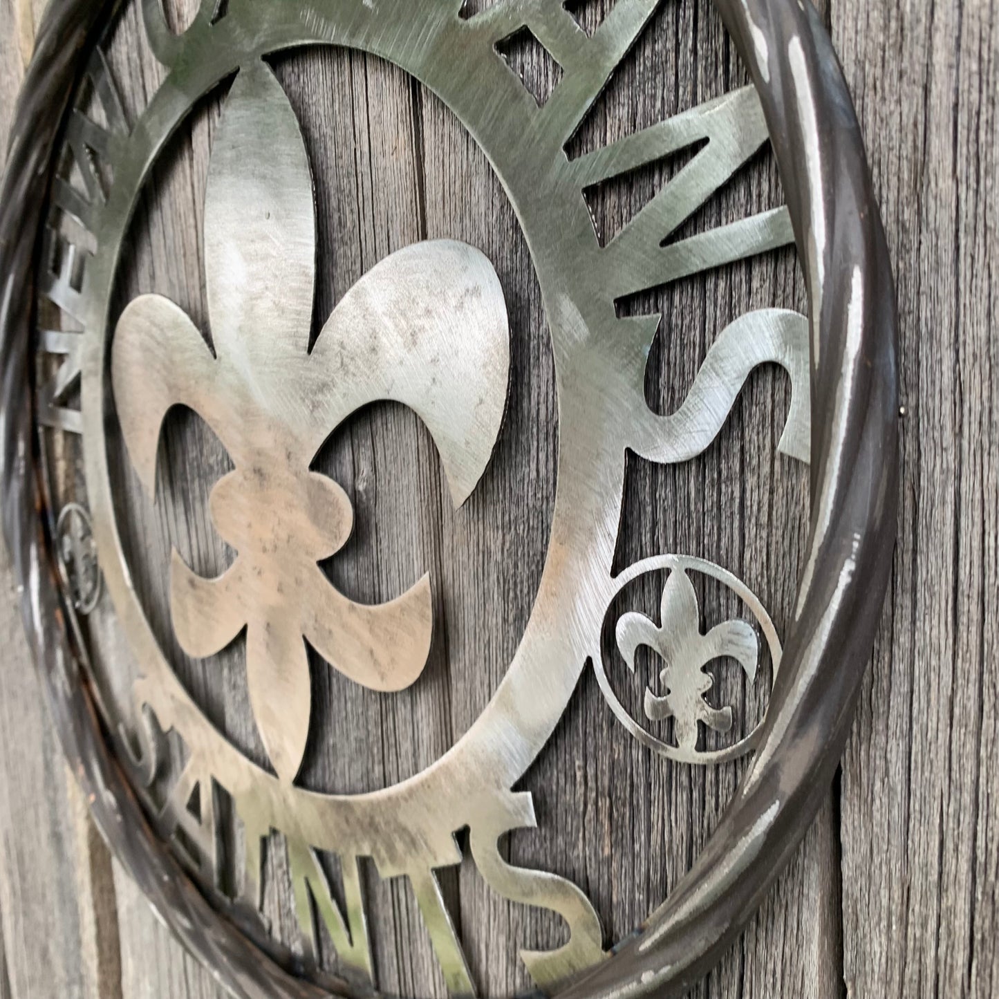 NEW ORLEANS SAINTS CUSTOM RAW METAL CRAFT SIGN WALL ART WESTERN HOME DECOR LASERCUT ART HANDMADE 12",18",24