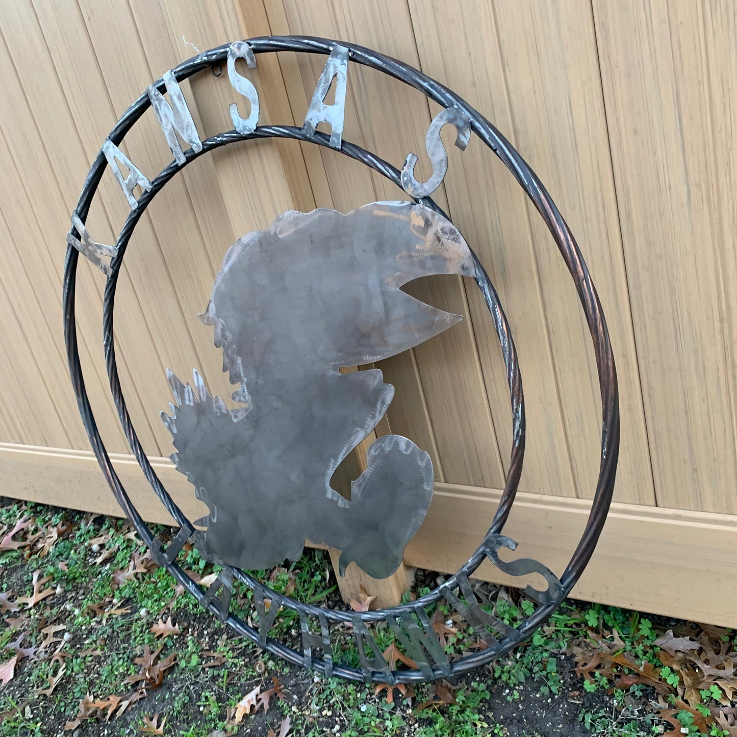 KANSAS JAYHAWKS RAW CUSTOM METAL VINTAGE CRAFT SIGN UNPAINTED TEAM HANDMADE