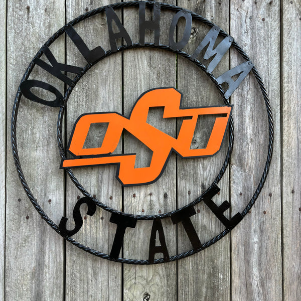 OSU OKLAHOMA STATE COWBOYS METAL CUSTOM VINTAGE TEAM WALL ART HANDMADE CRAFT SIGN