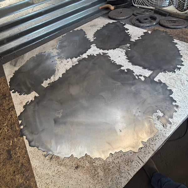 CLEMSON TIGERS PAW CUSTOM RAW METAL VINTAGE CRAFT SIGN WALL ART TEAM SIGN HANDMADE STYLE# 2 #EH12745