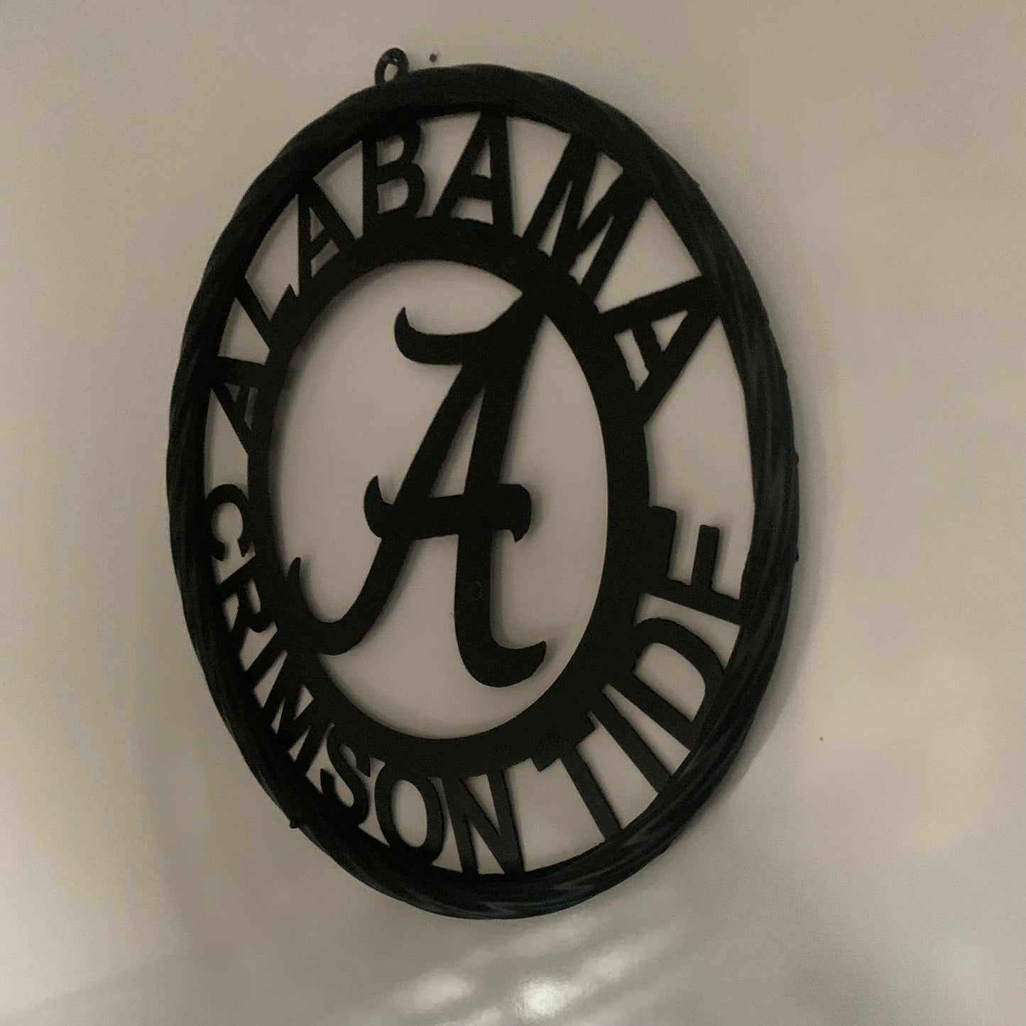 ALABAMA CRIMSON TIDE CUSTOM ALL BLACK METAL VINTAGE SIGN TEAM HANDMADE