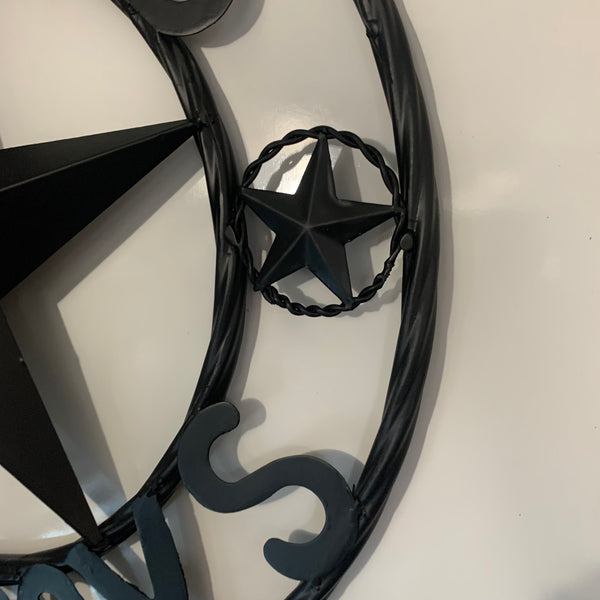 18" DALLAS COWBOYS BLACK STAR CUSTOM METAL VINTAGE LONE STAR WESTERN HOME DECOR HANDMADE