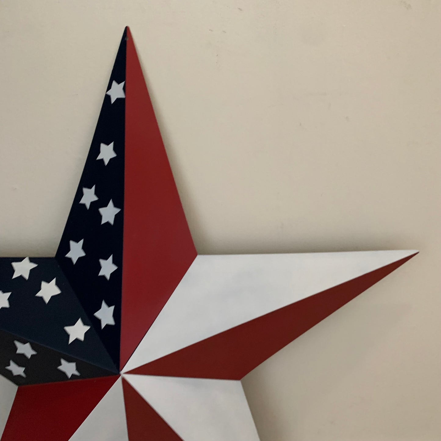 USA FLAG STAR STYLE# 5 RED WHITE & BLUE AMERICANA METAL BARN STAR WALL ART HANDMADE TO ORDER NEW #EH13380