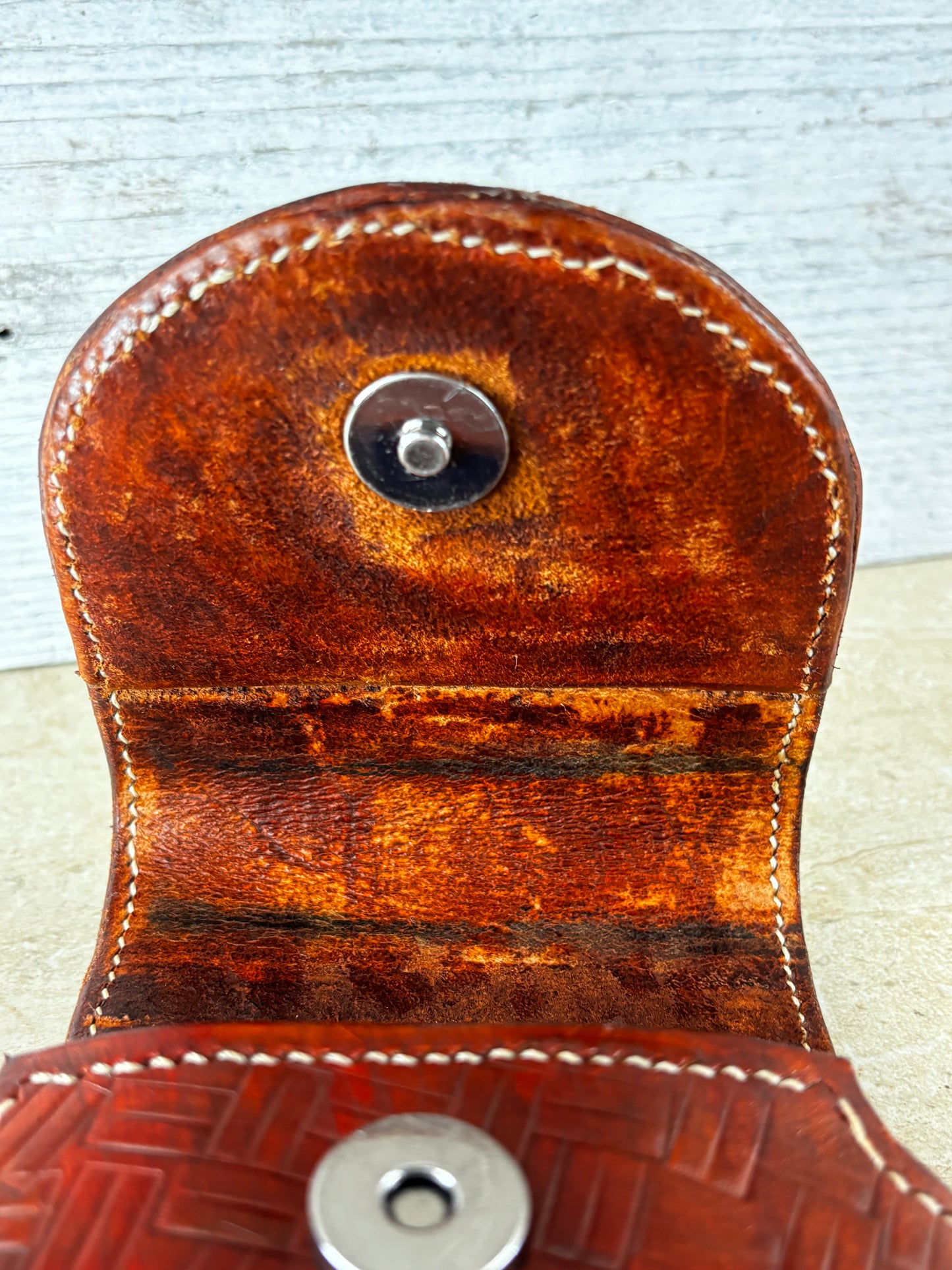 7" LONE STAR LEATHER HOLSTER BROWN STAR POUCH EXTRA LARGE  BELT LOOP CLIP CELL PHONE CASE UNIVERSAL HANDMADE #EH13808