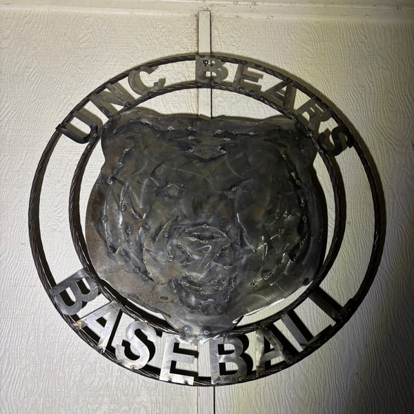 UNC BEARS CUSTOM RAW METAL VINTAGE CRAFT SIGN TEAM HANDMADE TO ORDER