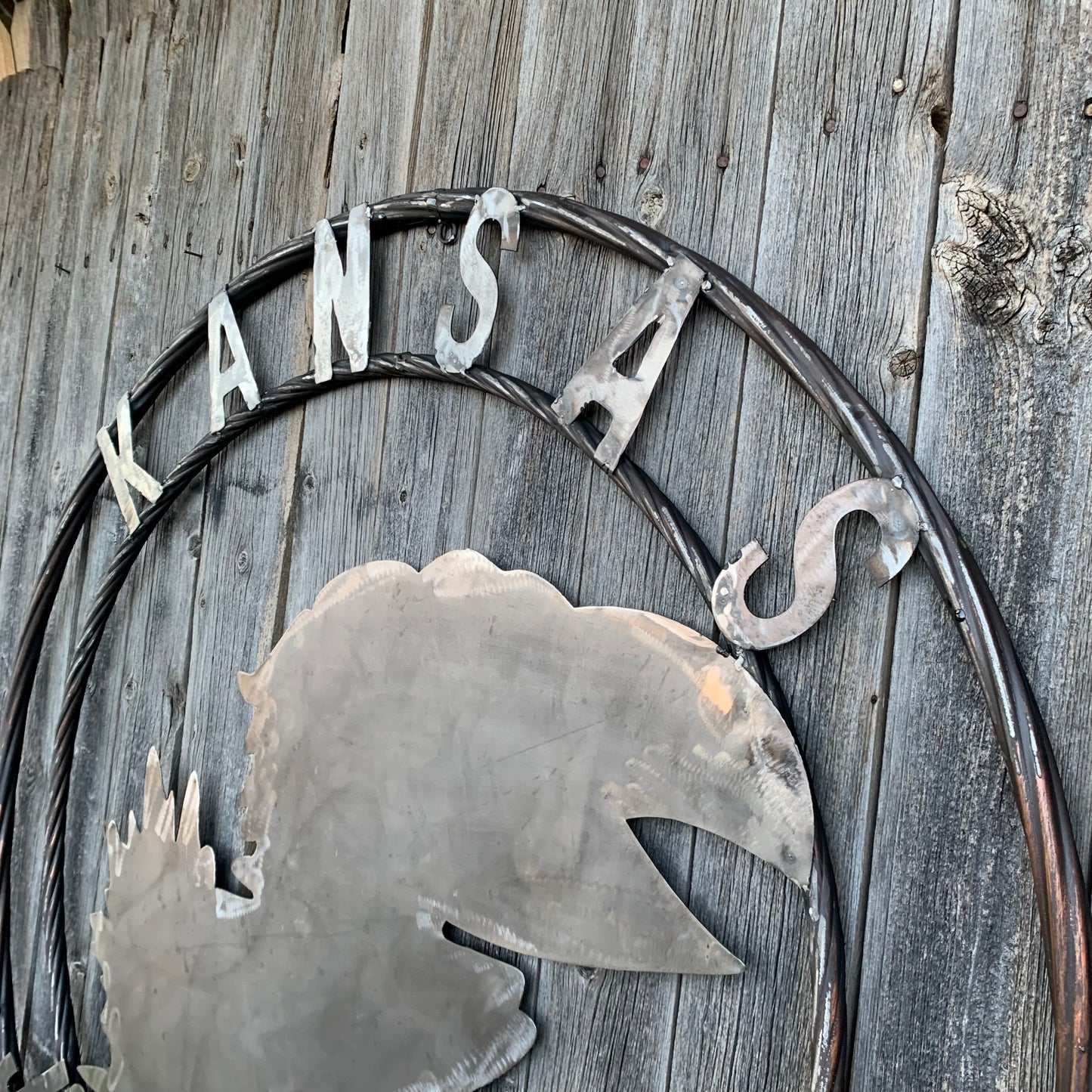 KANSAS JAYHAWKS RAW CUSTOM METAL VINTAGE CRAFT SIGN UNPAINTED TEAM HANDMADE