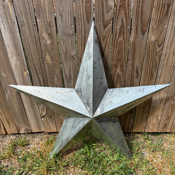 UNFINISHED GALVANIZED BARN STAR 3" TO 120" METAL WALL ART WESTERN HOME  DECOR HANDMADE #EH10418