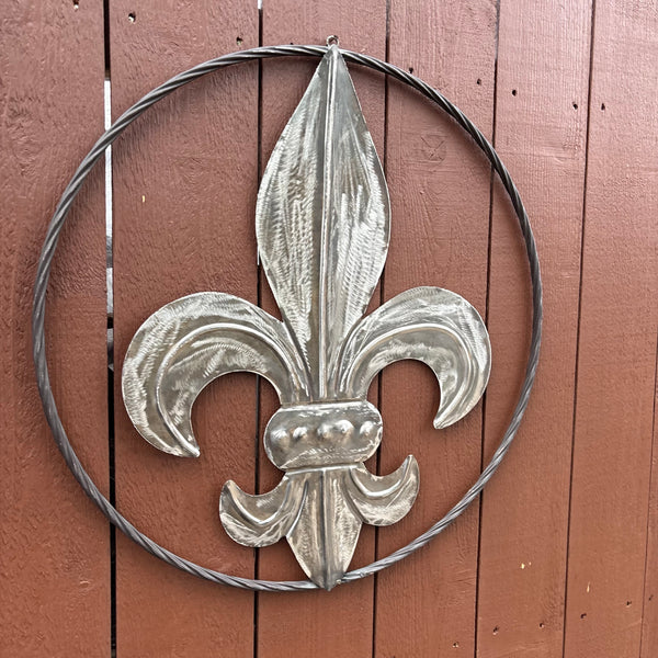 FLEUR DE LIS  CUSTOM RAW METAL METAL UNPAINTED WALL ART SIGN WESTERN HOME DECOR HANDMADE NEW 12",18",24",32"
