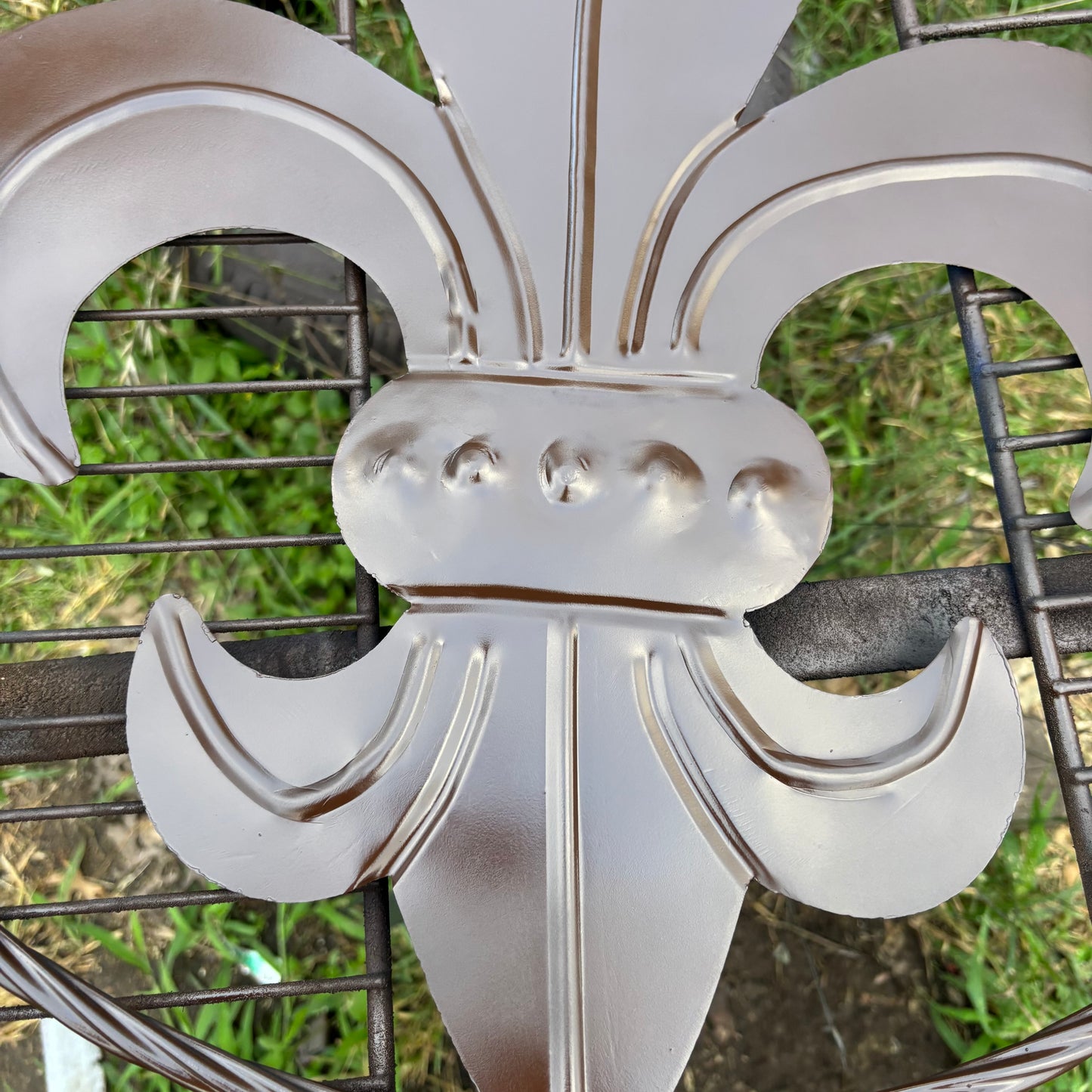 FLEUR DE LIS BROWN METAL WALL ART SIGN WESTERN HOME DECOR HANDMADE NEW 12",18",24",32"