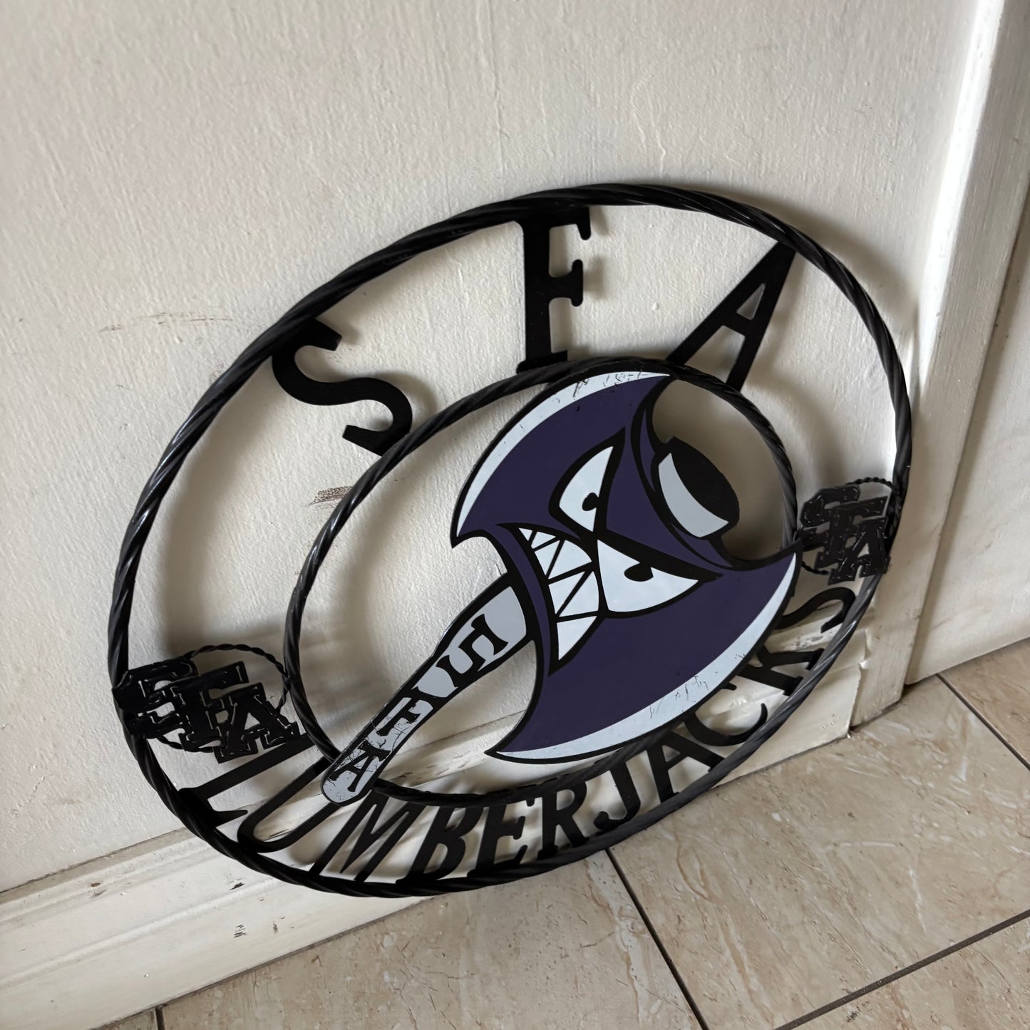 SFA LUMBERJACKS CUSTOM METAL VINTAGE CRAFT SIGN WALL ART TEAM SIGN HANDMADE