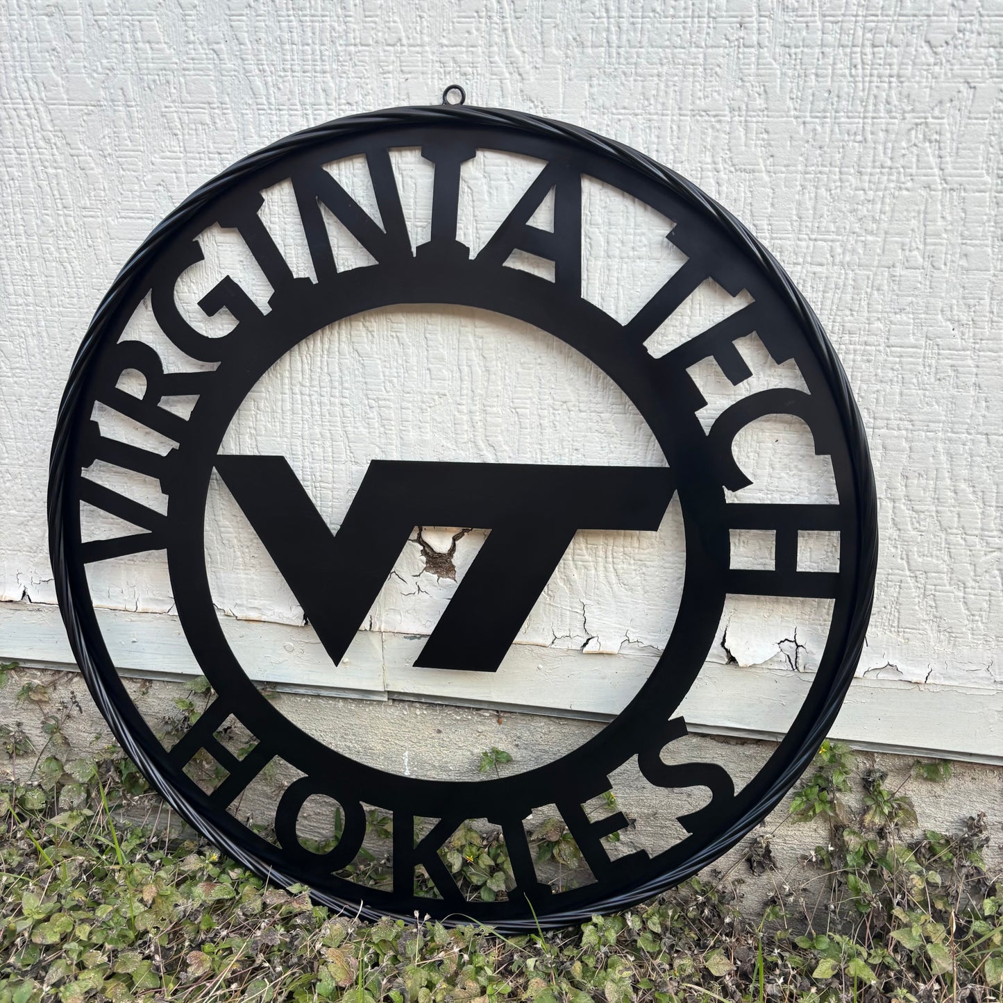VIRGINIA TECH CUSTOM BLACK METAL VINTAGE CRAFT SIGN TEAM HANDMADE TO ORDER