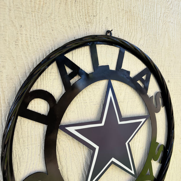 18",24",36" DALLAS COWBOYS METAL WALL ART WESTERN HOME DECOR VINTAGE RUSTIC BRONZE NEW #EH12316