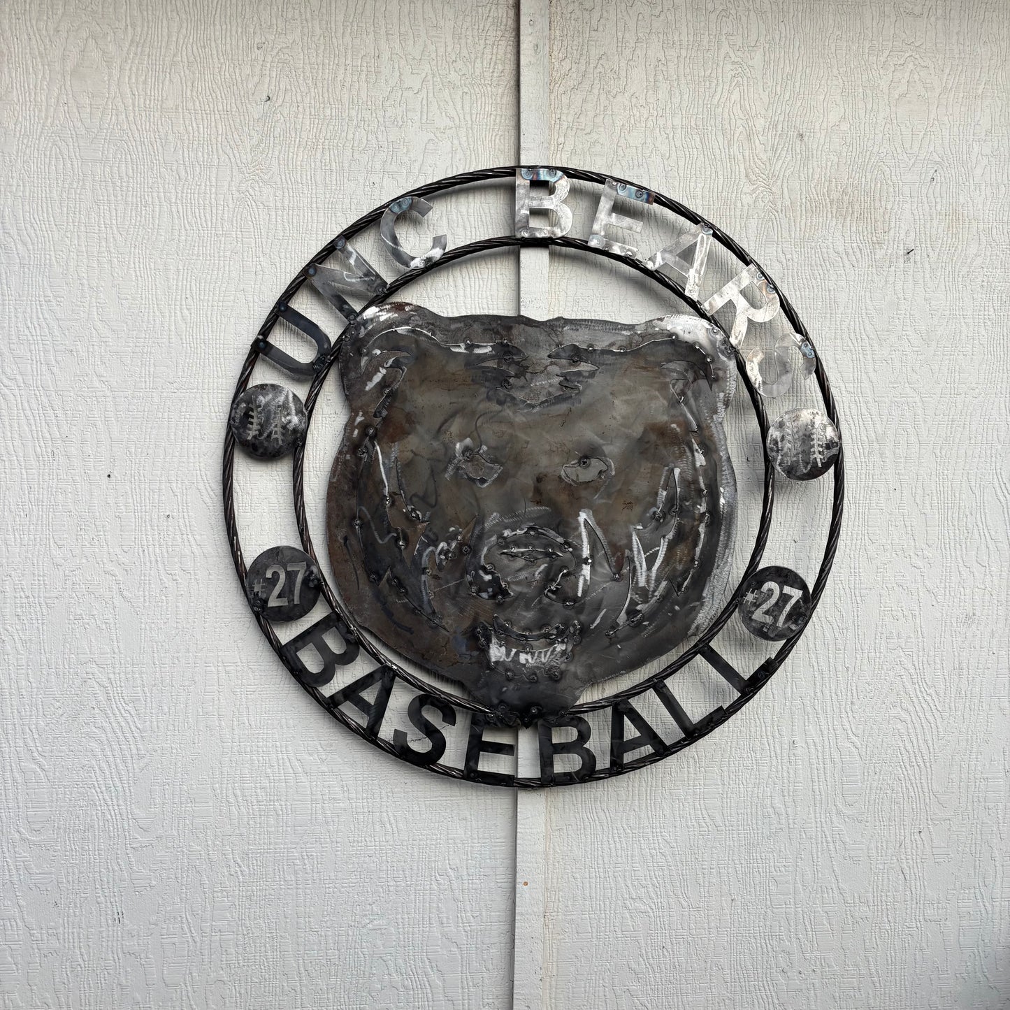 UNC BEARS CUSTOM RAW METAL NO PAINT VINTAGE CRAFT SIGN TEAM HANDMADE TO ORDER