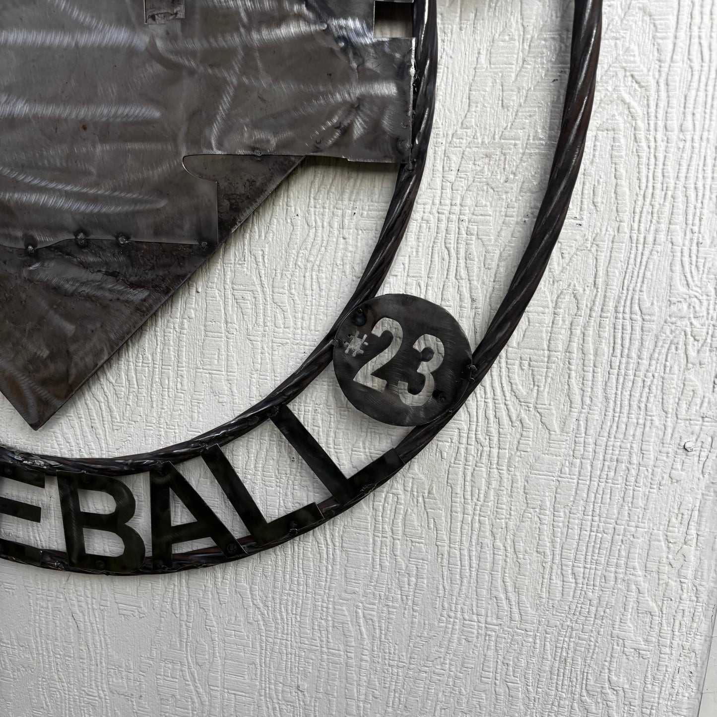 APPLE SOX BASEBALL CUSTOM METAL VINTAGE CRAFT SIGN TEAM NAVY BLUE WHITE RED HANDMADE