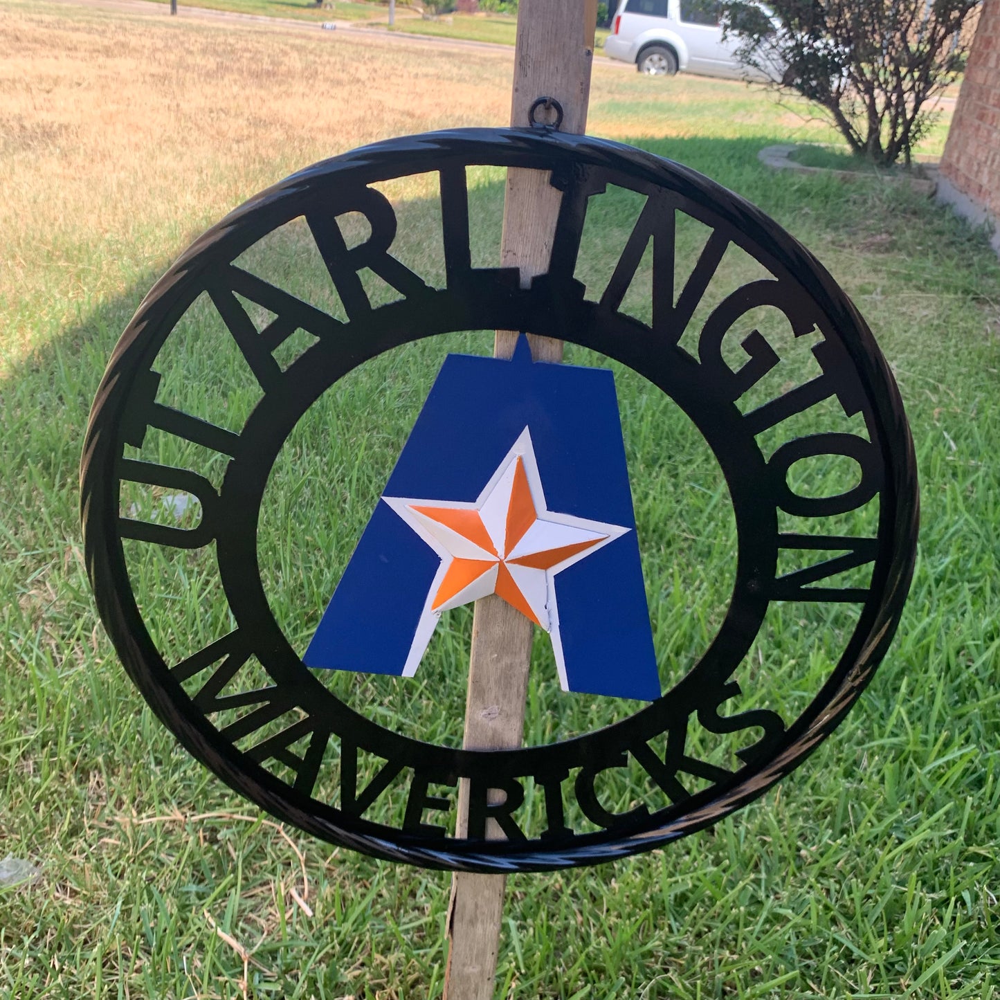 UTA ARLINGTON CUSTOM METAL VINTAGE CRAFT TEAM SIGN WESTERN HOME DECOR HANDMADE