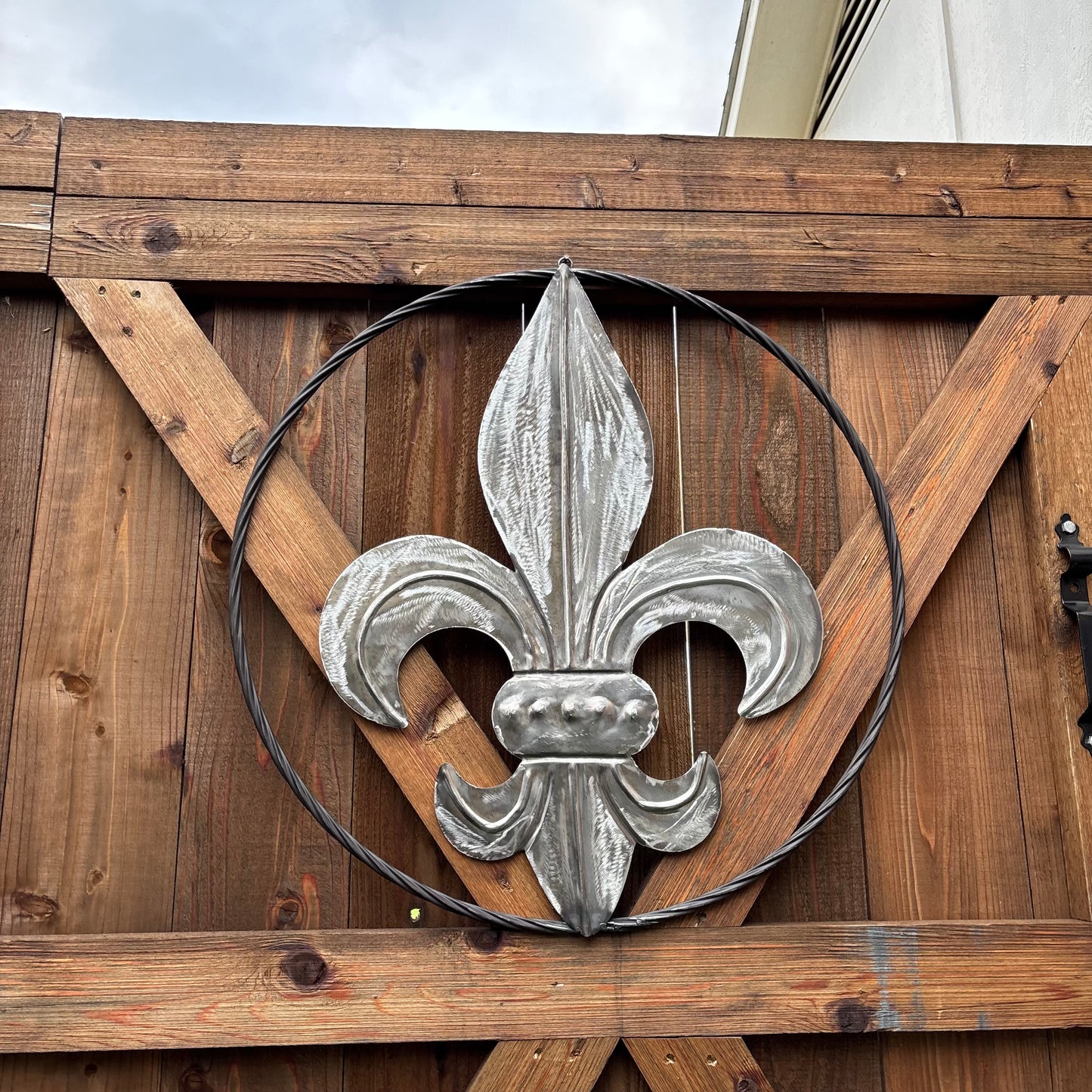 FLEUR DE LIS  CUSTOM RAW METAL METAL UNPAINTED WALL ART SIGN WESTERN HOME DECOR HANDMADE NEW 12",18",24",32"