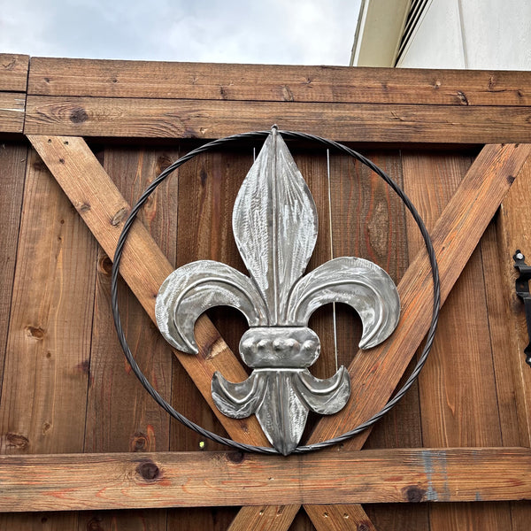 FLEUR DE LIS  CUSTOM RAW METAL METAL UNPAINTED WALL ART SIGN WESTERN HOME DECOR HANDMADE NEW 12",18",24",32"