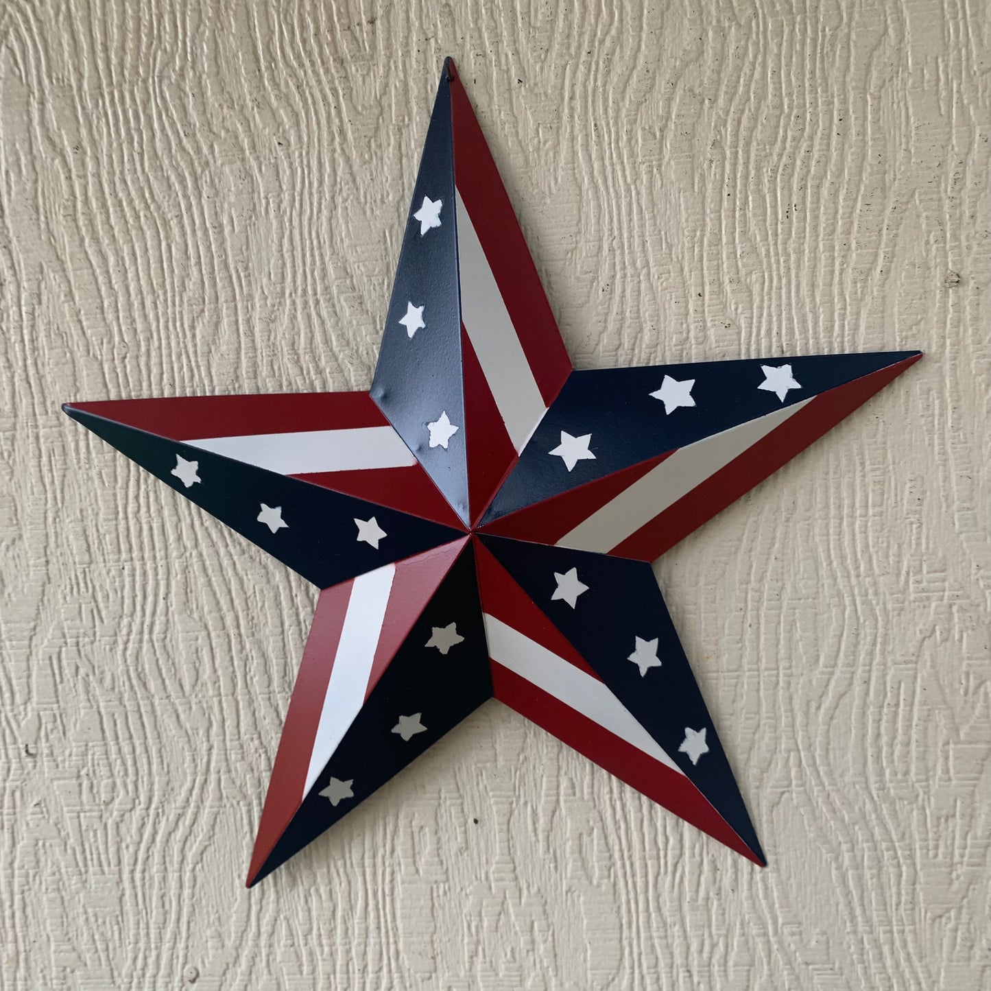 USA BARN STAR AMERICAN FLAG STAR RED WHITE & BLUE METAL STAR HANDMADE NEW 12",24",30" #EH11753
