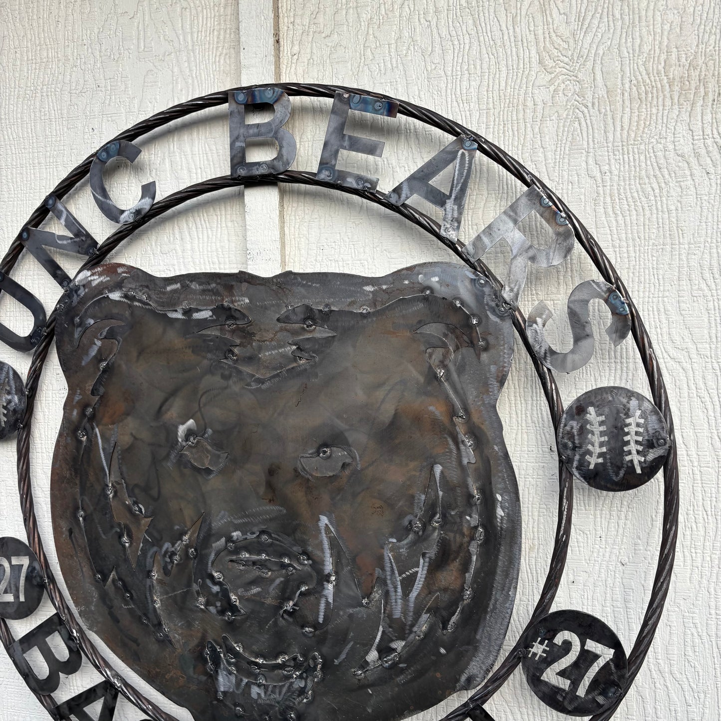 UNC BEARS CUSTOM RAW METAL NO PAINT VINTAGE CRAFT SIGN TEAM HANDMADE TO ORDER