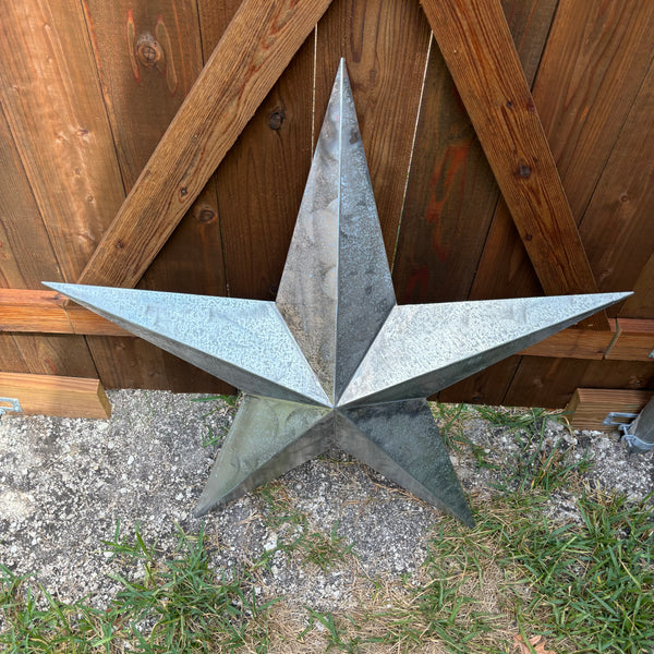 UNFINISHED GALVANIZED BARN STAR 3" TO 120" METAL WALL ART WESTERN HOME  DECOR HANDMADE #EH10418