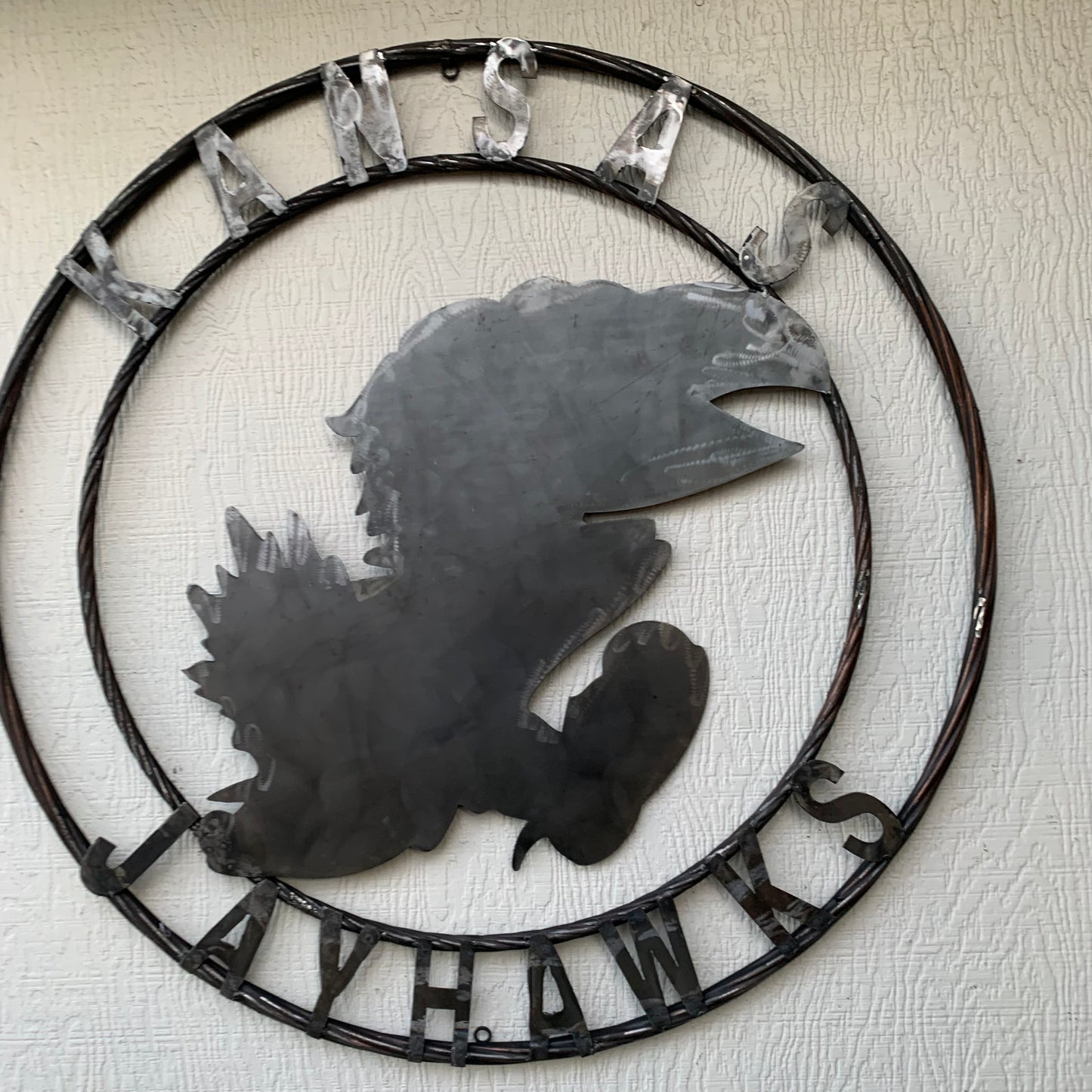 KANSAS JAYHAWKS RAW CUSTOM METAL VINTAGE CRAFT SIGN UNPAINTED TEAM HANDMADE