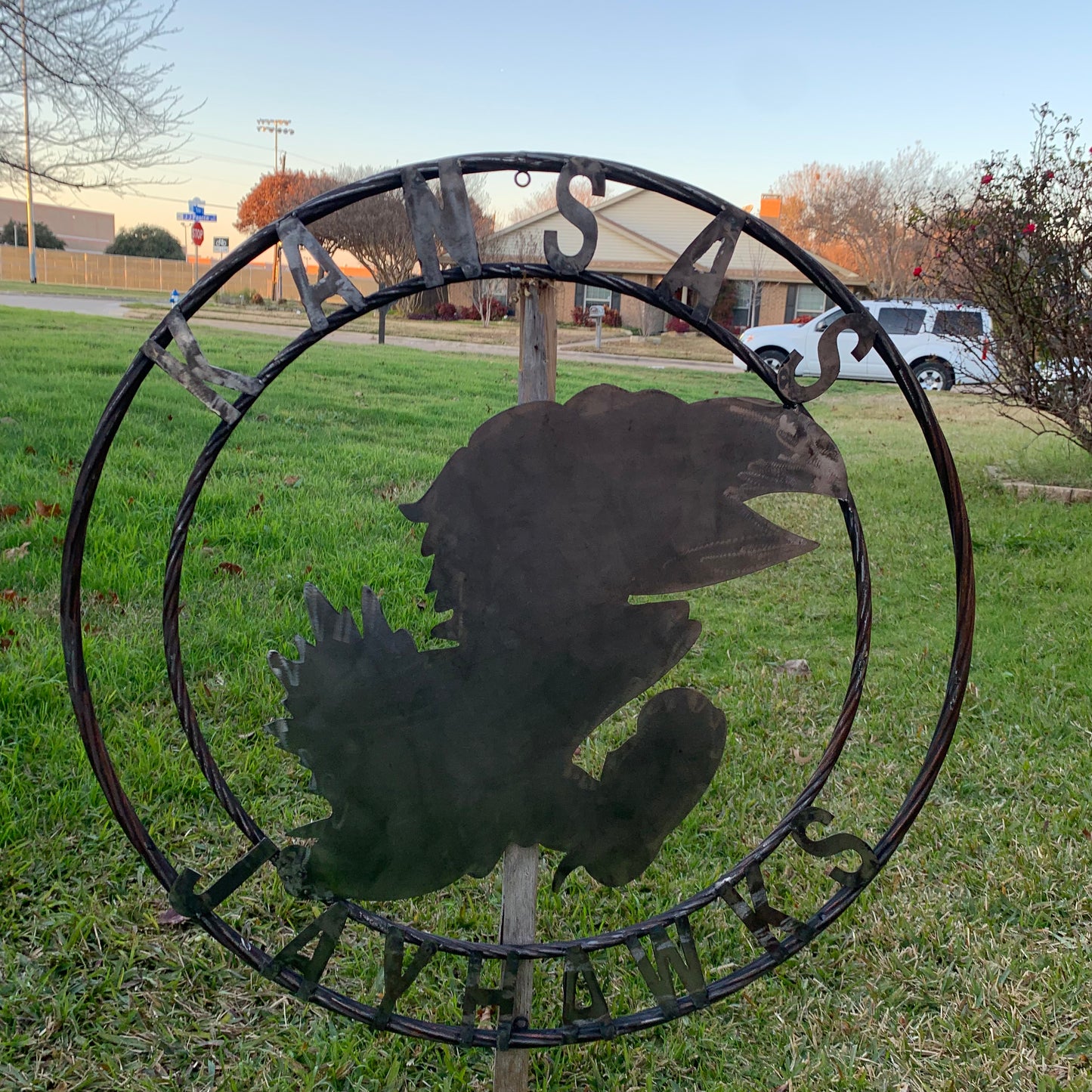 KANSAS JAYHAWKS RAW CUSTOM METAL VINTAGE CRAFT SIGN UNPAINTED TEAM HANDMADE