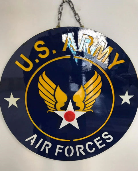 US ARMY AIRFORCES 23" CUSTOM METAL VINTAGE CRAFT SIGN DISC WALL ART WESTERN HOME DECOR HANDMADE #36-083