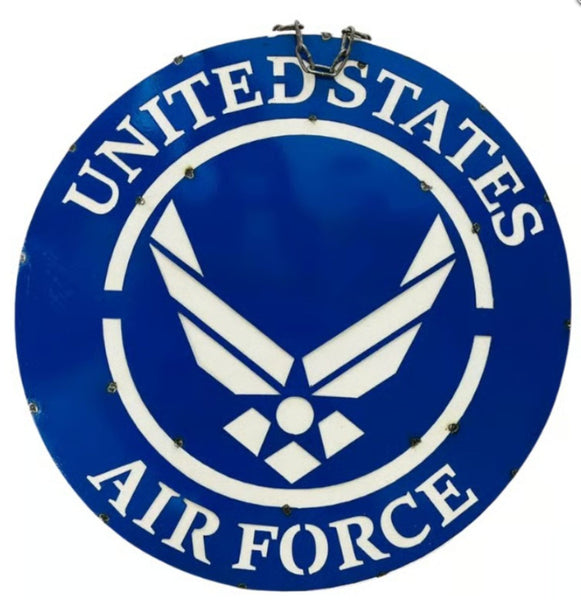 AIRFORCE 23" CUSTOM METAL VINTAGE CRAFT SIGN DISC WALL ART WESTERN HOME DECOR HANDMADE #36-345