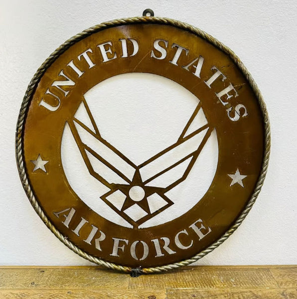 AIRFORCE 23" CUSTOM METAL VINTAGE CRAFT SIGN DISC WALL ART WESTERN HOME DECOR HANDMADE #36-753