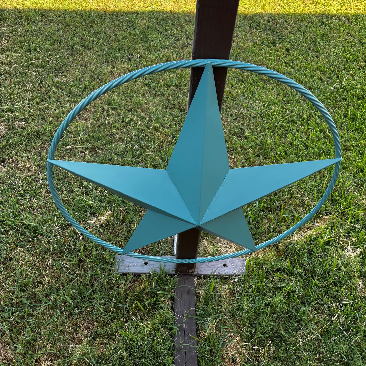 TEAL BARN LONE STAR TWISTED ROPE RING WESTERN HOME DECOR HANDMADE 12",24",36" #EH