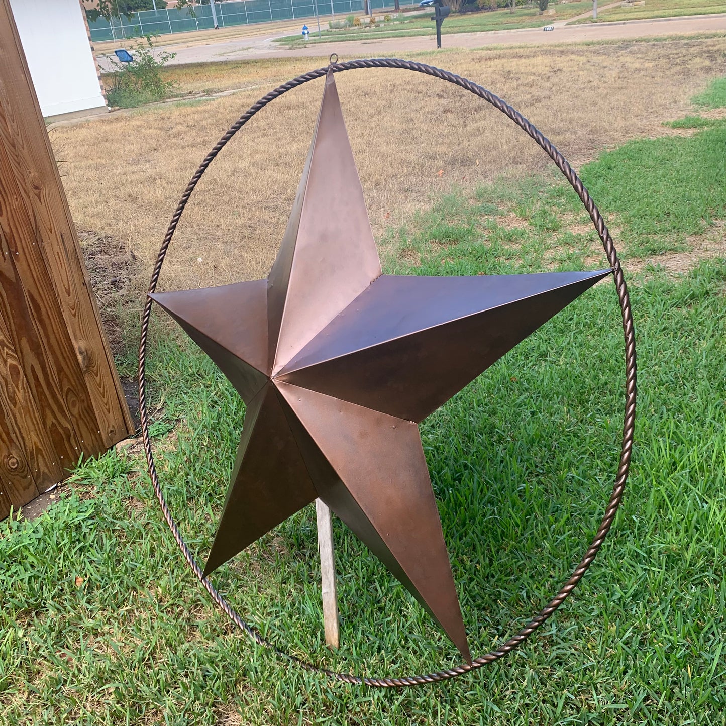 LONE STAR 60" BARN STAR METAL RUSTIC  BRONZE VINTAGE COPPER WALL ART WESTERN HOME DECOR HANDMADE NEW EH10524