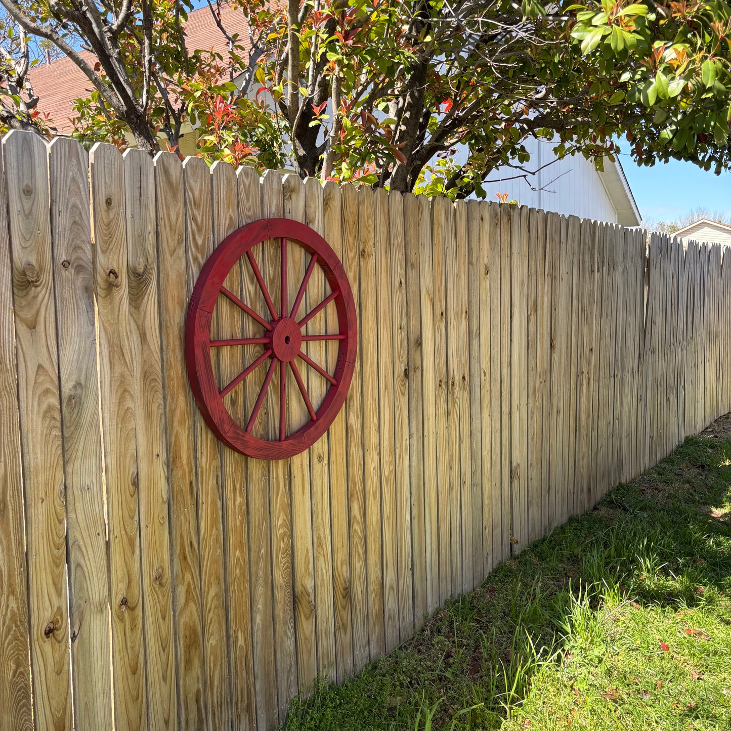 RED WAGON WHEEL BARN WOOD WESTERN HOME DECOR RUSTIC NEW 16",24",30",36",40"