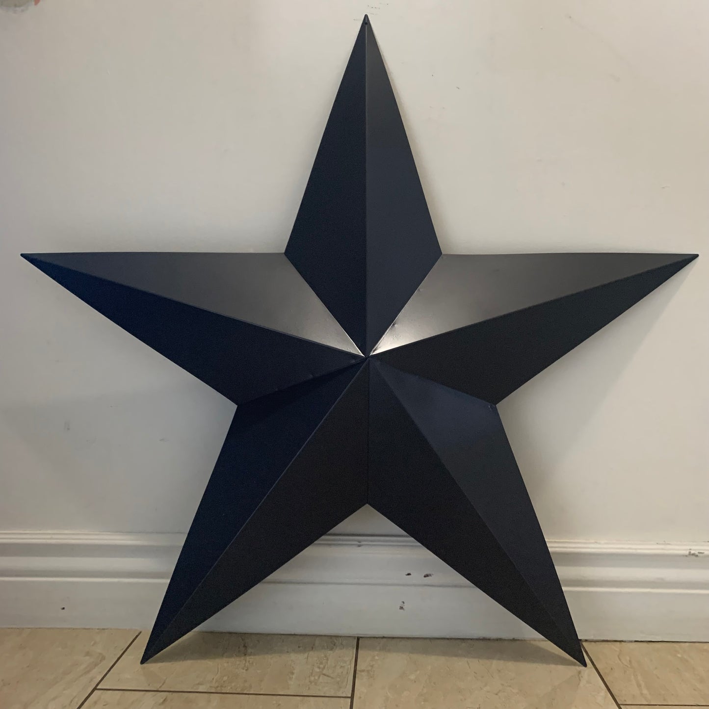 GUN METAL GREY STAR BARN STAR NO RING DAVID STAR 5 POINT WESTERN HOME DECOR HAND PAINTED